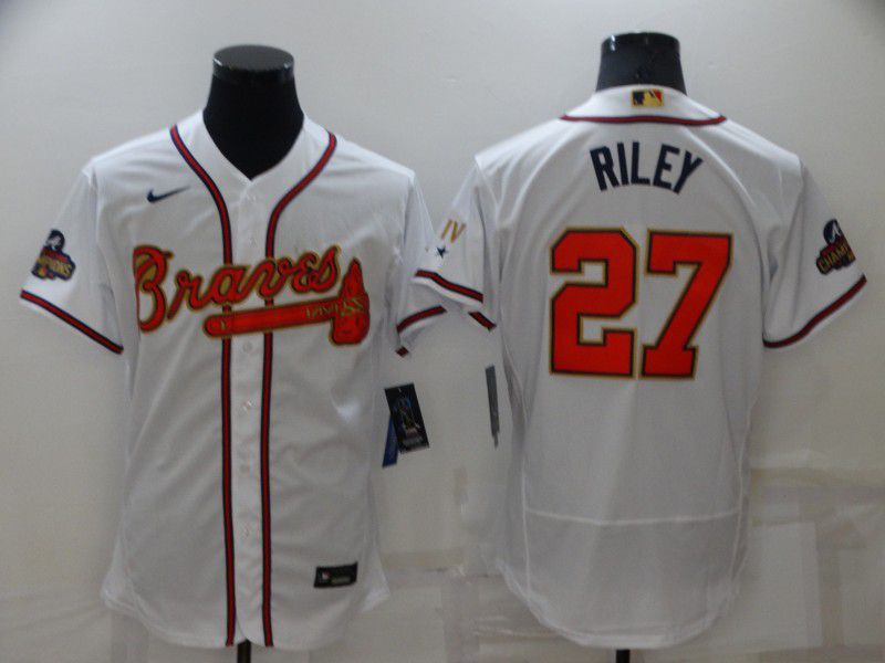 Men Atlanta Braves #27 Riley White Gold Elite Nike 2022 MLB Jersey->atlanta braves->MLB Jersey